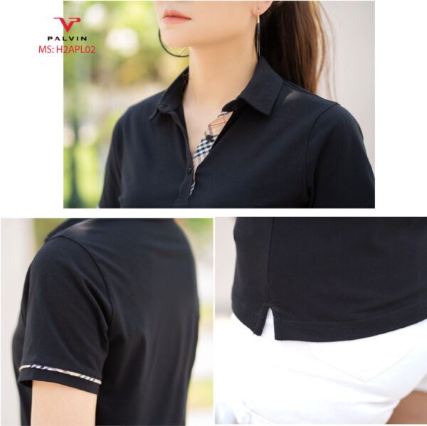 POLO NỮ PHỐI KẺ - H2APL02 - Ảnh 8