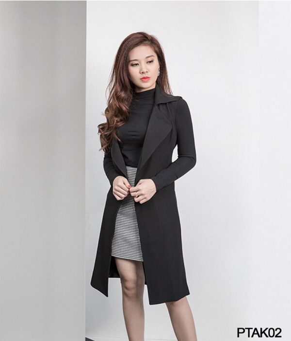 Áo blazer nữ dáng dài Palvin PTAK02 - Ảnh 2