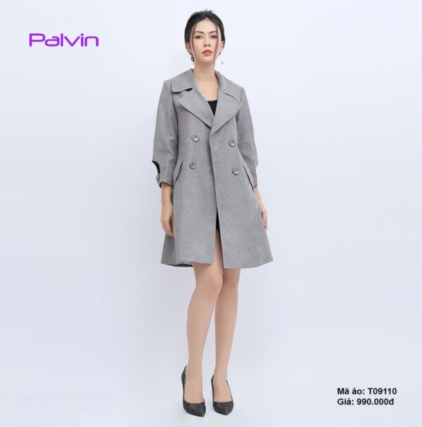 Áo dạ nữ chất đẹp Palvin T09110 (dạ nhung mịn) - Ảnh 4