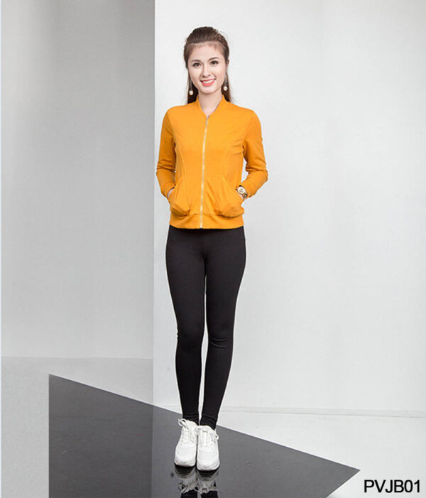 Áo khoác bomber nữ Palvin PVJB01 (áo khoác nỉ đẹp) - Ảnh 2