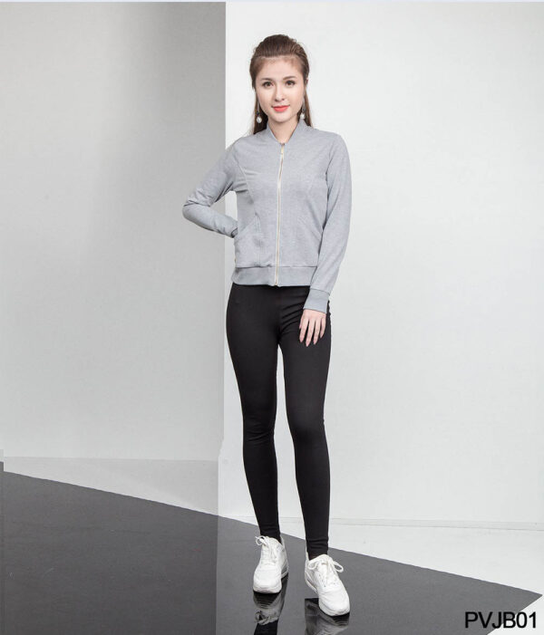 Áo khoác bomber nữ Palvin PVJB01 (áo khoác nỉ đẹp) - Ảnh 4