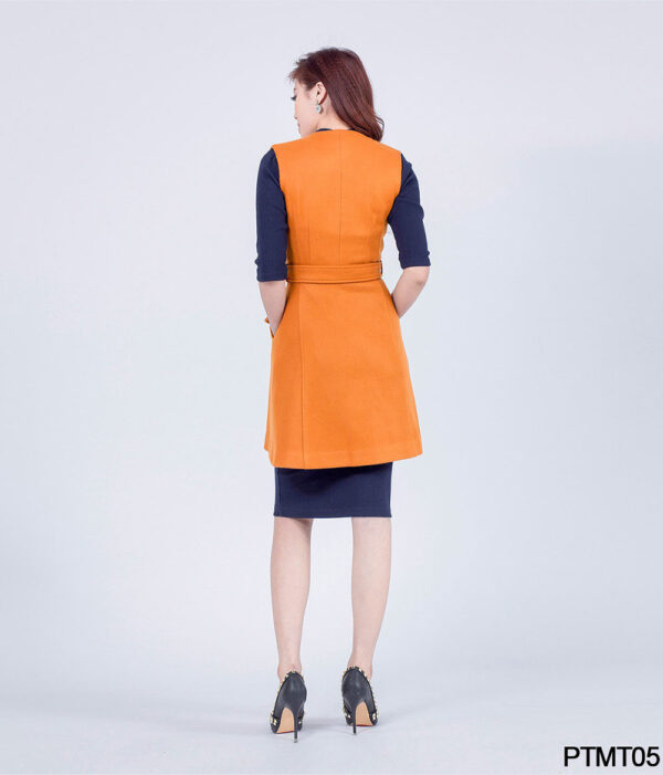 Áo khoác dạ Palvin PTMT05 (dáng dài không tay) - Ảnh 2