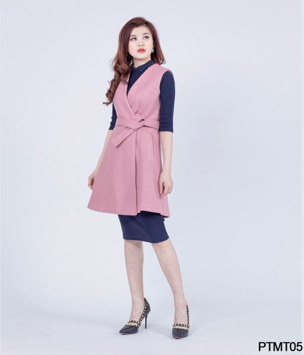 Áo khoác dạ Palvin PTMT05 (dáng dài không tay) - Ảnh 5