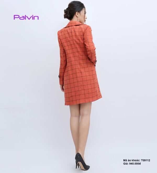 Áo khoác dạ nhung Palvin T09112 (áo dạ kẻ nhiều màu) - Ảnh 5