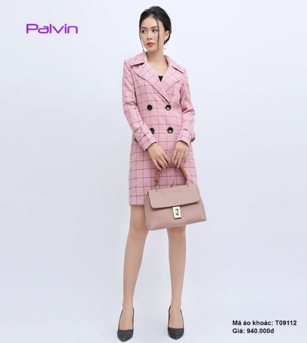 Áo khoác dạ nhung Palvin T09112 (áo dạ kẻ nhiều màu) - Ảnh 8