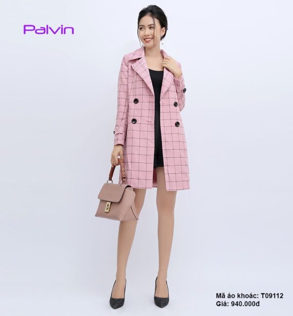 Áo khoác dạ nhung Palvin T09112 (áo dạ kẻ nhiều màu) - Ảnh 9