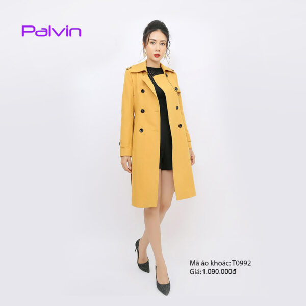 Áo khoác dài cotton nữ thời trang Palvin T0992