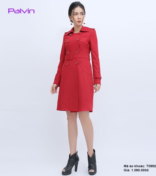 Áo khoác dài cotton nữ thời trang Palvin T0992 - Ảnh 3