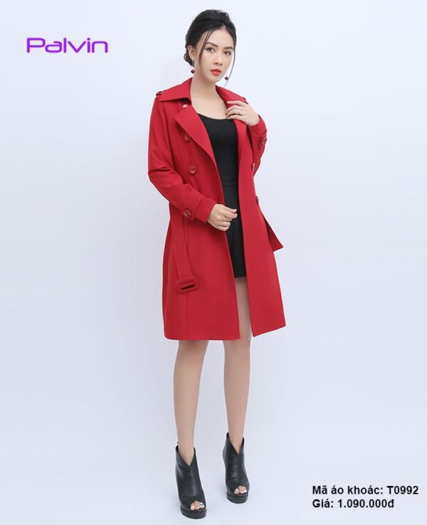 Áo khoác dài cotton nữ thời trang Palvin T0992 - Ảnh 6