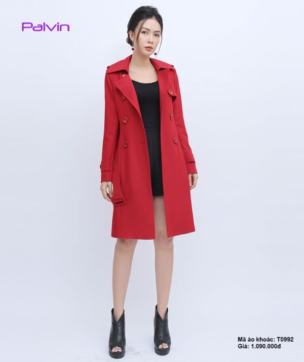 Áo khoác dài cotton nữ thời trang Palvin T0992 - Ảnh 7