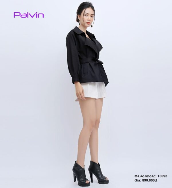 Áo khoác nữ kaki dáng ngắn trẻ trung Palvin T0893 - Ảnh 4