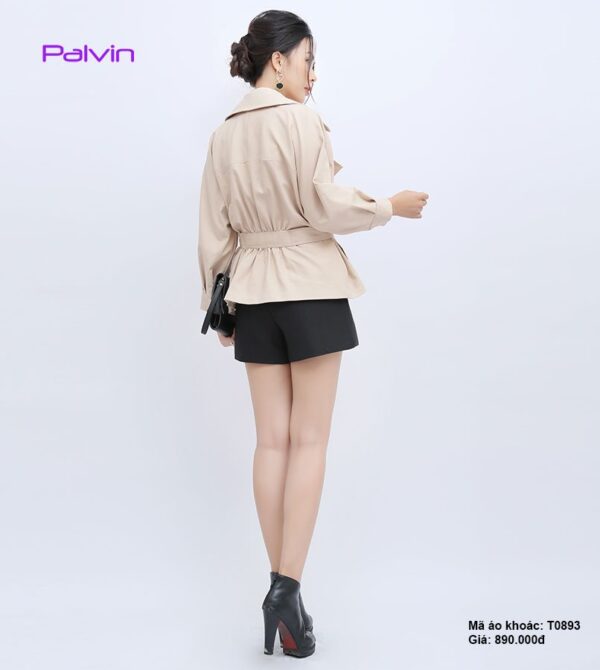 Áo khoác nữ kaki dáng ngắn trẻ trung Palvin T0893 - Ảnh 5