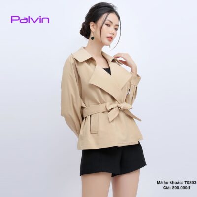 Áo khoác nữ kaki dáng ngắn trẻ trung Palvin T0893