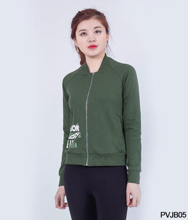 Áo khoác nỉ nữ kiểu dáng bomber Palvin PVJB05 - Ảnh 2
