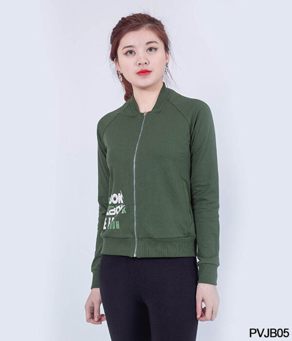 Áo khoác nỉ nữ kiểu dáng bomber Palvin PVJB05 - Ảnh 4