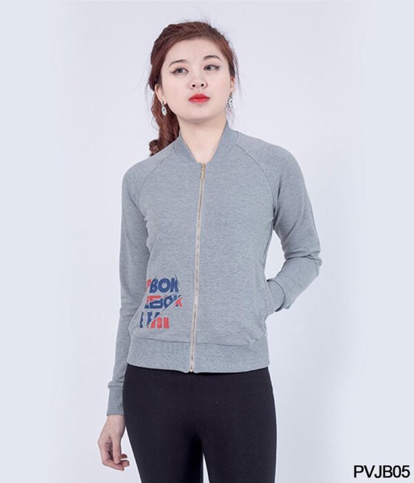 Áo khoác nỉ nữ kiểu dáng bomber Palvin PVJB05