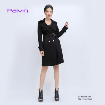Áo khoác nữ kiểu đẹp vải da lộn Palvin T09108