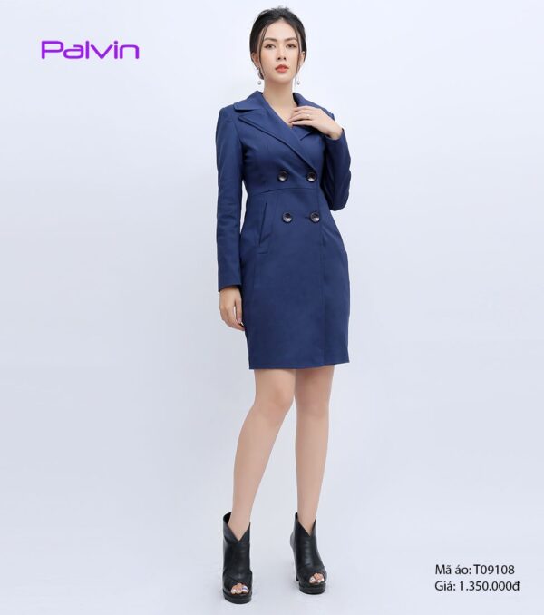 Áo khoác nữ kiểu đẹp vải da lộn Palvin T09108 - Ảnh 5