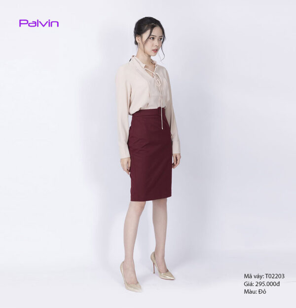 Chân váy bút chì công sở Palvin T02203 - Ảnh 3
