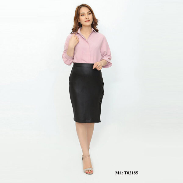 Chân váy da Palvin T02185 - Ảnh 2
