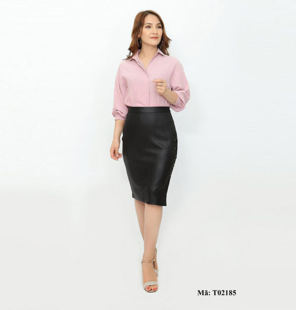 Chân váy da Palvin T02185 - Ảnh 3