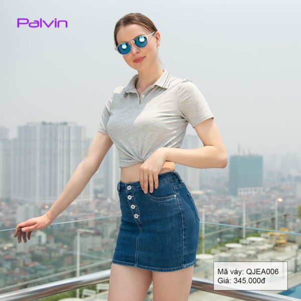 Chân váy jean ngắn Palvin QJEA006