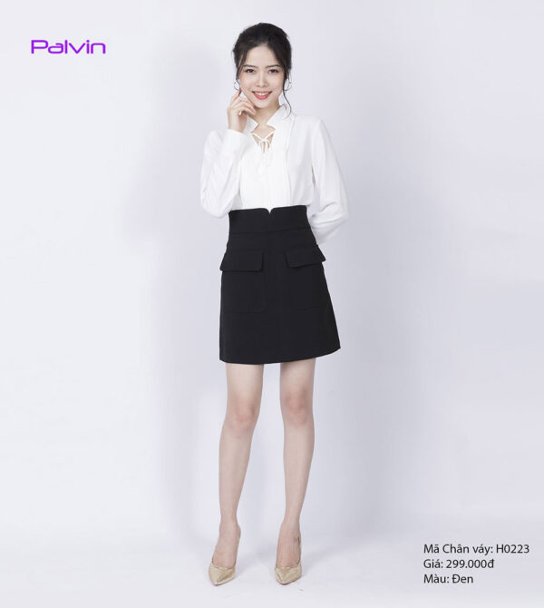 Chân váy ngắn túi ốp nữ Palvin Việt Nam H0223 - Ảnh 4