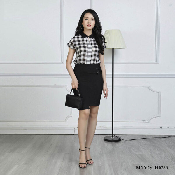 Chân váy ôm lệch tà Palvin H0233 - Ảnh 3