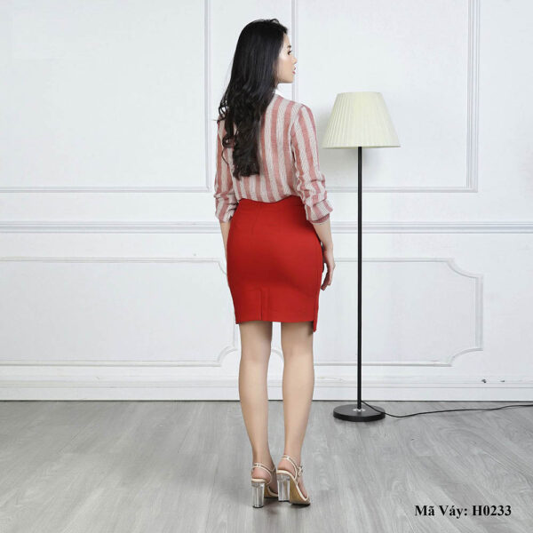 Chân váy ôm lệch tà Palvin H0233 - Ảnh 7