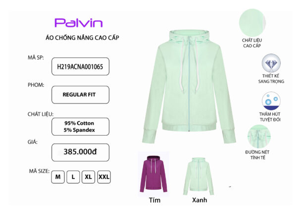 Áo chống nắng nữ Palvin Việt Nam H21ACNA001065 - Ảnh 3