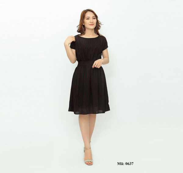 Đầm chấm bi đẹp dáng xòe Palvin 0637 - Ảnh 2