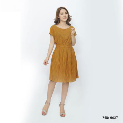 Đầm chấm bi đẹp dáng xòe Palvin 0637