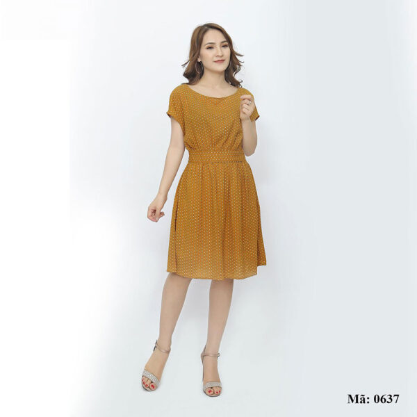 Đầm chấm bi đẹp dáng xòe Palvin 0637
