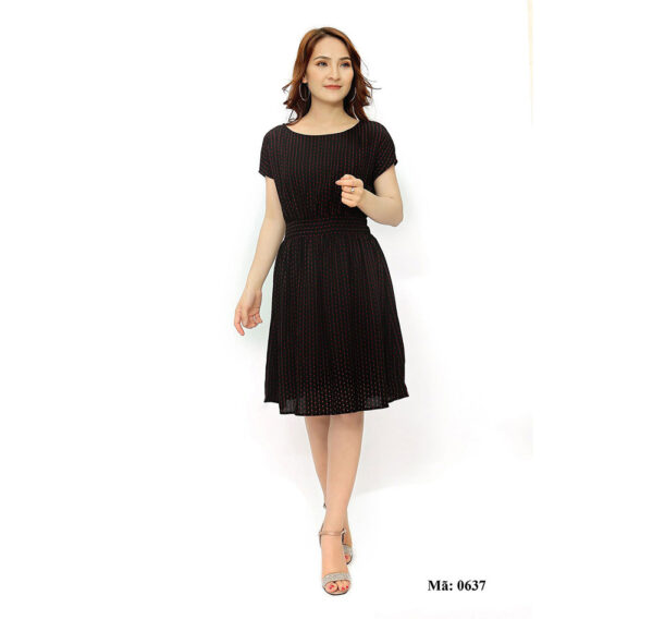 Đầm chấm bi đẹp dáng xòe Palvin 0637 - Ảnh 3