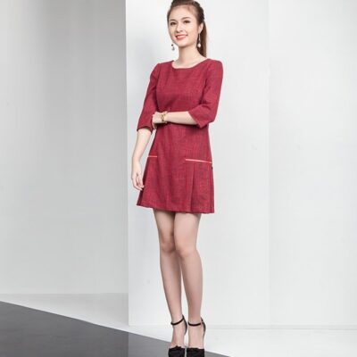 Đầm dạ thu đông Palvin PTDS03