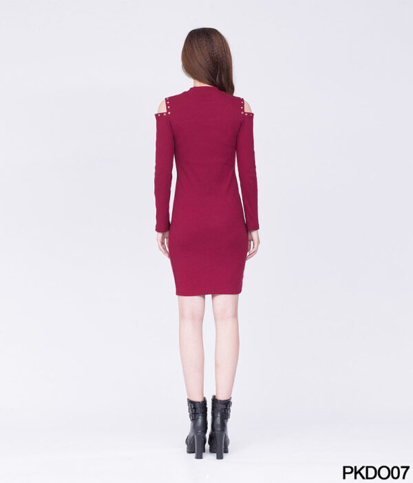 Đầm len ôm body tay dài xẻ vai Palvin PKDO07 - Ảnh 3