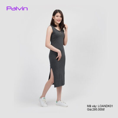Đầm thun ôm không tay dáng dài Palvin LOANDK01