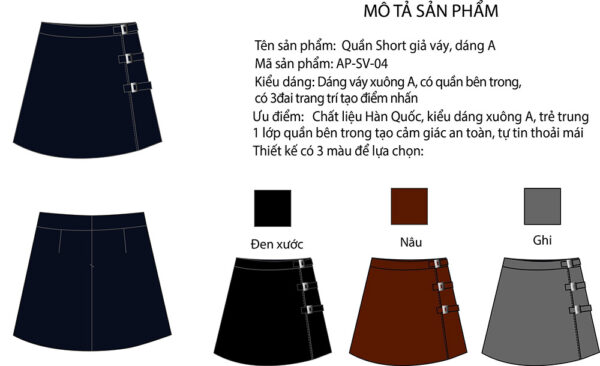 Quần giả váy thời trang nữ Palvin APSV04 - Ảnh 9