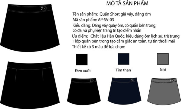 Quần váy nữ chất đẹp Palvin APSV03 - Ảnh 4