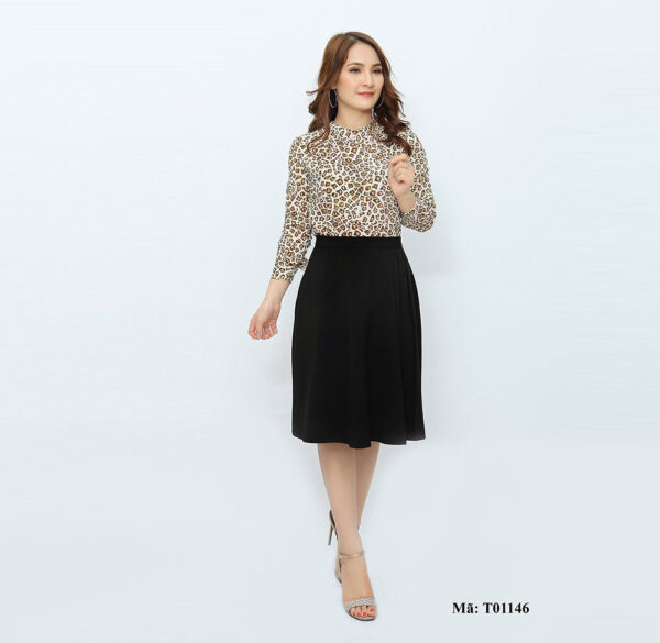 Áo sơ mi nữ cổ tàu nơ sau Palvin Việt Nam T01146 - Ảnh 3