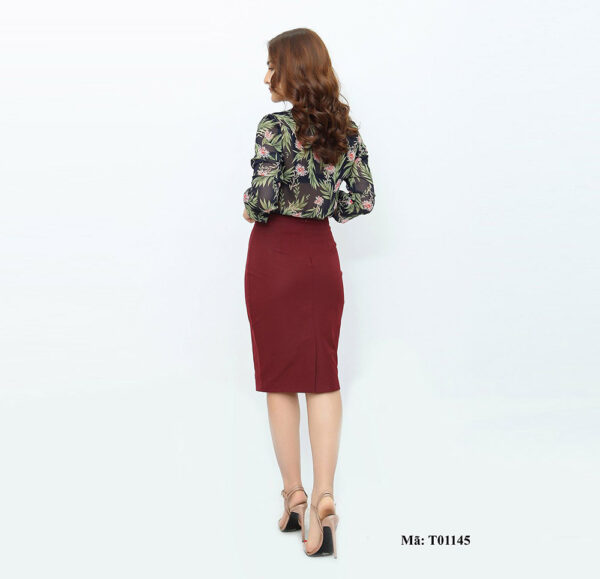 Sơ mi nữ cổ tim Palvin T01145 (áo hoa voan) - Ảnh 2