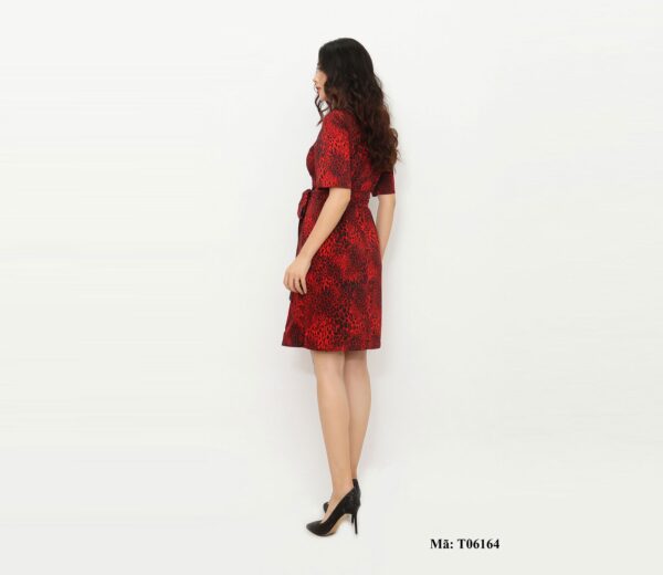 Váy da báo thắt nơ eo Palvin T06164 - Ảnh 6