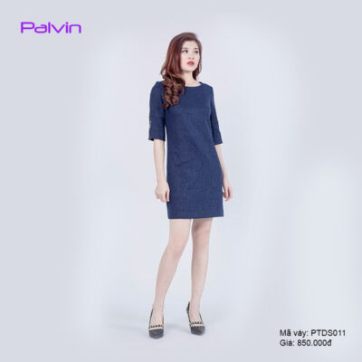 Váy dạ suông thu đông tay lửng Palvin PTDS011