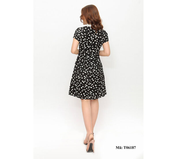 Váy đầm có cổ tay ngắn Palvin T06187 - Ảnh 3