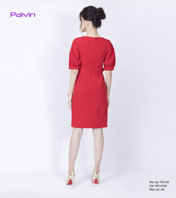 Váy đầm cao cấp Palvin T06189 (váy liền, cổ thuyền, tay lỡ) - Ảnh 6