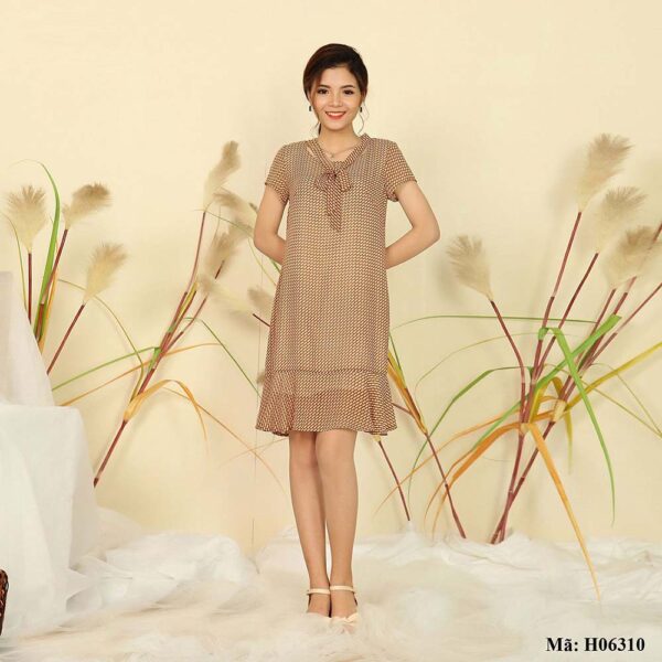 Váy( đầm) suông đuôi cá có nơ Palvin H06310
