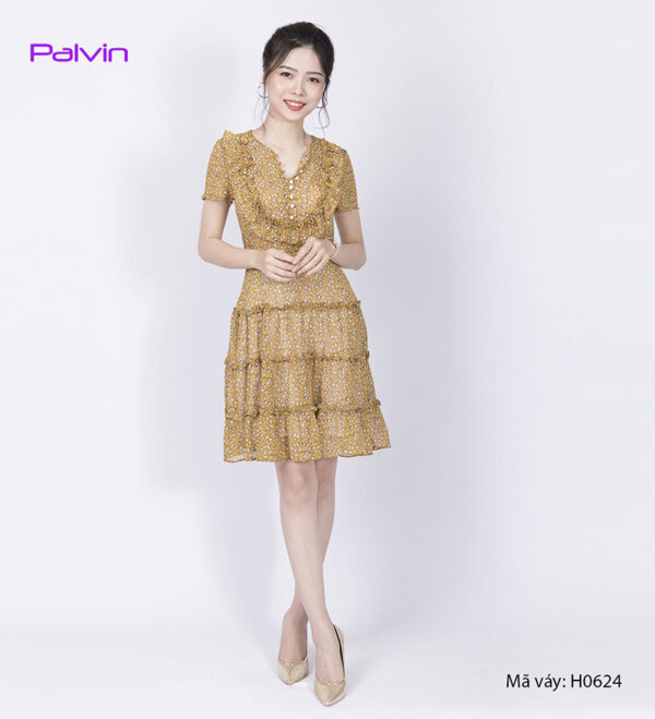 Váy hoa cao cấp  4 tầng Palvin H0624