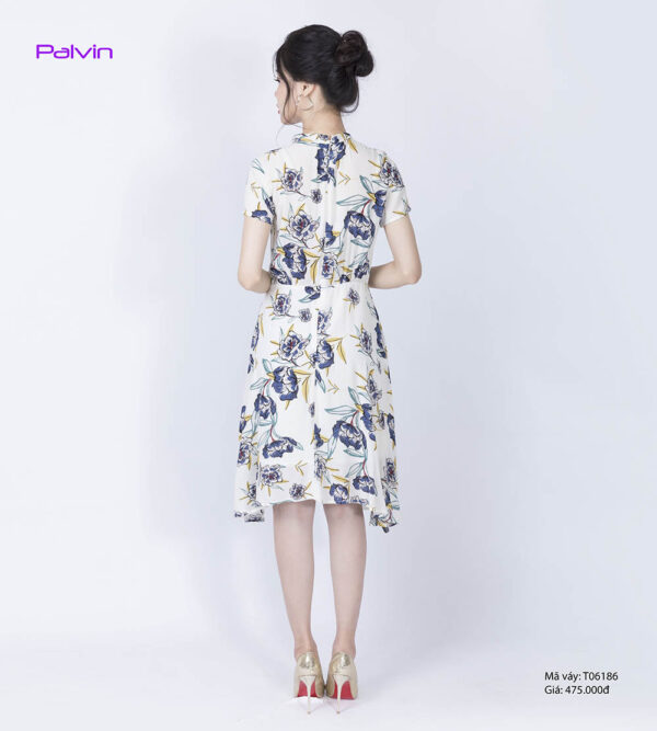 Váy hoa xinh Palvin T06186 (váy xòe tay ngắn) - Ảnh 4