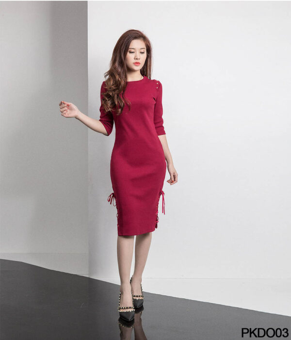 Váy len ôm dài tay lửng Palvin PKDO03