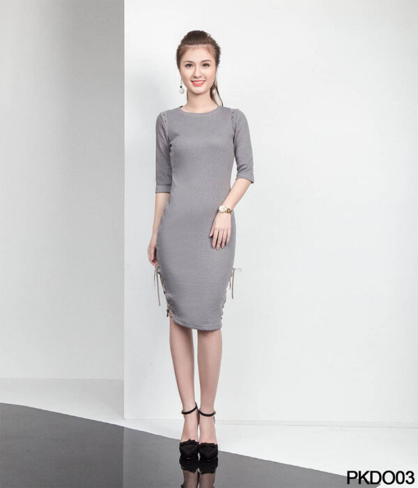 Váy len ôm dài tay lửng Palvin PKDO03 - Ảnh 2